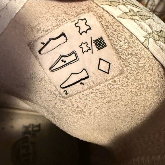 Rare Doc Martens leather floral garden boots size 5 W - Picture 7 of 8